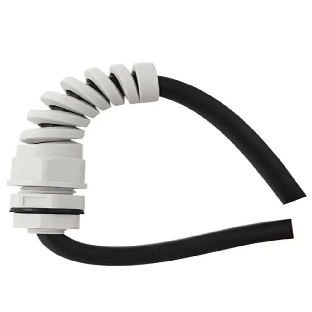 Auralexis Waterproof M12 M16/M18 M20 PG7 PG9 Cable Gland Connector Plastic Flex Spiral Strain Relief Protector for 3.5-6mm Wire Thread(M16 BK 10pcs)