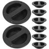 OFFIGAM 8pcs Black Abs Recessed Speaker Handles Loudspeaker Pulls Audio Equipment Replacement for Portable and Wired Speakers view 1