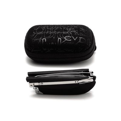 Aocesk Foldable Anti-Blue Light Reading Glasses with Case, Anti Eyestrain/Glare Computer Reading Glasses for Women Men (Black, 2, x)