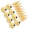 8 Pairs Copper Speaker Spike Isolation Stand with Gold Base Pad Feet, 6 x 36mm Anti - Vibration Spikes for Speakers Amplifiers Turntables and Audio Equipment view 2