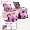 voogil Transparent Case with Wireless Keyboard for 10.9in iPad 10th, 3-Brightness & 7-Color, 360Rotating,trackpad, Pencil Holder, Power Indicator, Pink(Without Stylus Pen) view 3