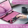 voogil Transparent Case with Wireless Keyboard for 10.9in iPad 10th, 3-Brightness & 7-Color, 360Rotating,trackpad, Pencil Holder, Power Indicator, Pink(Without Stylus Pen) view 4