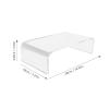 CATIEBYE Acrylic Monitor Riser Stand 36x19x10cm Computer Desk Stand Small Acrylic Desk Riser for Office Workstation and Home Computer Display view 2