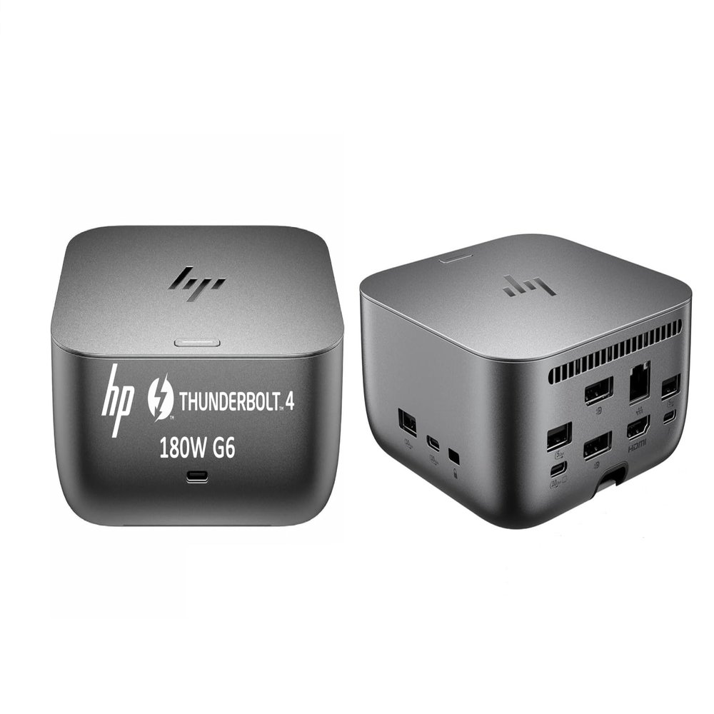 HP Thunderbolt 4 Ultra 180W G6 Dock (9X481UT), 13-in-1 USB-C Docking Station with Max 180W Charging, 4X 4K Displays, 3-Yr Warranty, RJ45, HDMI, 7 USB Ports, 2X DisplayPort for Laptop, MacOS, ChromeOS