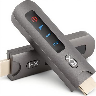 Tangxi Wireless Transmitter and Receiver, 4K 60Hz UHD, 50m / 164ft Range, 5.8G + 2.4G Wireless Extender Kit for Audio to Monitor from Laptop/TV Box