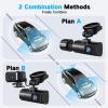 4K Dash Cam Front and Rear/Inside, Car Mount Dash Camera with 5G Wi-Fi, GPS, 3" IPS Screen, 64GB SD Card Included, Night Vision, G-Sensor, 24H Parking Mode, Loop Recording, APP Control, Black view 3