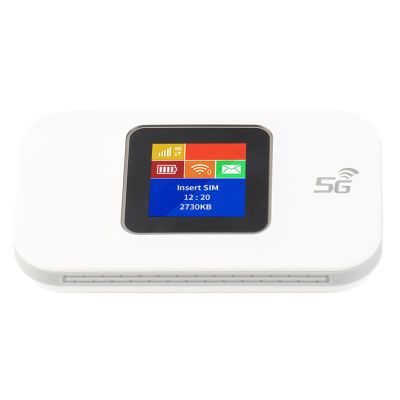 ACOGEDO 4G Portable 44in Color Screen Mobile Hotspot Router with SIM Card Slot for Phone Tablet Laptop Access Use 3G Regions to Users is High Speed in Asia Asia Africa The Users Portable (White)