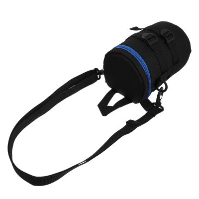 HIAKDOFT Shockproof Waterproof Camera Lens Bag for Dslr with Thickened 19cm Polyester Pouch, Portable Waist-hang Photography Accessory Case for Outdoor Travel