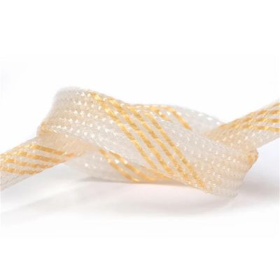 Cable Sleeves Clear Gold Braid Sleeve High Density Sleeving Cable Wrap Sheath for Electric Cables(2mm,1 Meter)