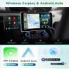 10 inch Single Din Car Stereo with Carplay Wireless/Wired Android Auto Detachable Screen YouTube Online Video FM/RDS MirrorLink SWC EQ, Single Din Bluetooth Radio with USB/Type-C Backup Camera view 3