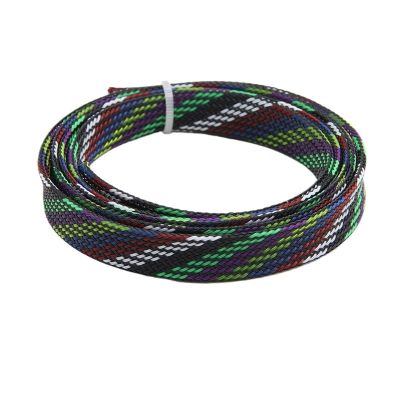 Cable Sleeves Multi-Color Insulated Expandable Sleeve Braided High Density Protection Wire Wrap Sleeving(Color 2,6mm,3.0 Meters)
