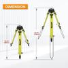 Heavy Duty Survey Tripod Stand, Fiberglass and Wood Build, Dual Lock Clamps, Round Head Mount, Adjustable Height 3672 Inches view 4