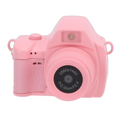 ASHATA Mini Digital Camera, 2K Digital Camera for Teens Students, Retro Keychain Video Recorder Camcorder with LED Light 4 Filters for Travel Party Vlog (Pink)