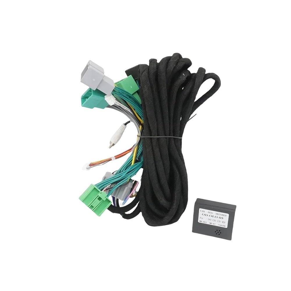 16Pin Compatible with Volvo S40 C30 C70 OD-OLO-03 Car Stereo Wire Harness Power Cable Box Decoder(Cable Canbus)