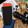 Alipis Waterproof Camera Lens Bags Set Drawstring Closure Thickened Fleece Lined Outdoor Lens Pouch in Orange Compatible S/m/l/xl Sizes view 4