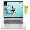 HP 17 Premium Business Laptop, 17.3" Touchscreen, Intel 12-core Ultra 7 255U, Windows 11, Backlit Keyboard, Fingerprint Reader, NLY Earphones, Silver (Intel Core Ultra 7 255U, 32GB RAM | 1TB SSD) view 1