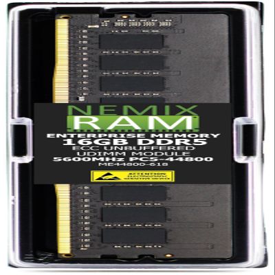 16GB 1X16GB DDR5 5600MHZ PC5-44800 1Rx8 1.1V CL46 288-PIN ECC Unbuffered UDIMM NEMIX RAM Desktop PC Memory Compatible with ASRock B850 PRO RS WiFi Motherboard