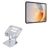 BoxWave Stand and Mount Compatible with Teclast T65PLUS (13.4 in) - Executive VersaView Stand, Ergonomic Adjustable Viewing Angle Metallic Riser - Metallic Silver view 1