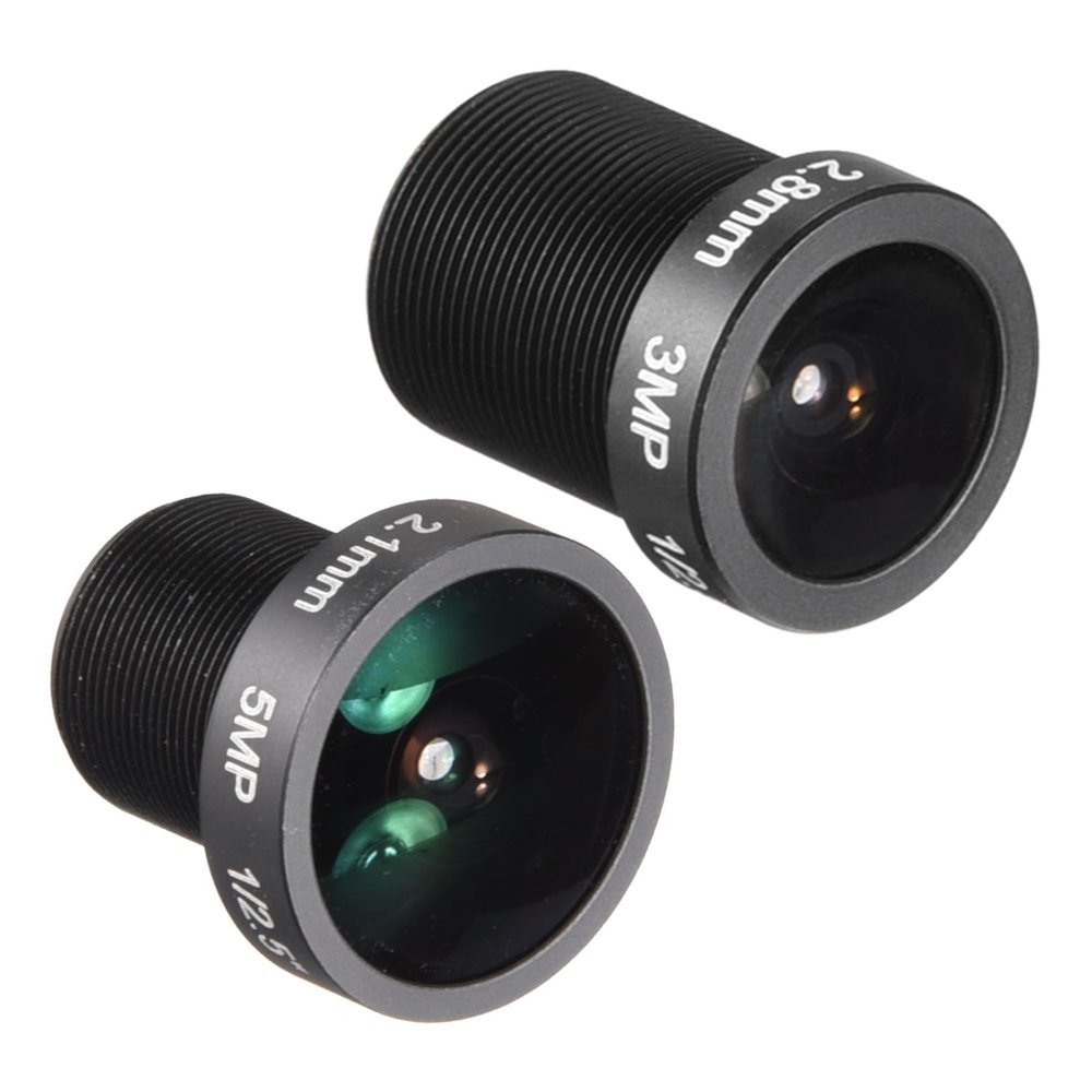 MECCANIXITY CCTV Camera Lens Wide-Angle 2.8mm 3MP F2.0 & 2.1mm 5MP for CCD Camera, 1 Set