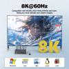 8K HDMI KVM Switch 2 Monitors 2 Computers,8K@60HZ USB3.0 Dual Monitors KVM Switches for 2 PC/Laptops Share Mouse Keyboard and 2 Screens,with 2 USB Cables/Controller,EDID Adapative,Plug&Play view 2