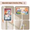 PRECISTECH Portable TV with Camera, Smart TV with Camera for Video Conference Display, 32 Inch Rolling TV with Wheels, Android Smart Screen for Meetings view 3