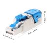 ARTIBETTER Shielded Rj45 Pass Through Connector Cat 7 Ethernet Network Modular Plug for LAN Cable Crimping, Compatible with Solid and Stranded Cables, High-Speed Data Transmission for Gaming view 2