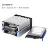 Aboiled 3.5 to 5.25 Three-Disc Hard Drive Cages for Computer Storage Expansion - Metal and Plastic Chassis Drives view 4