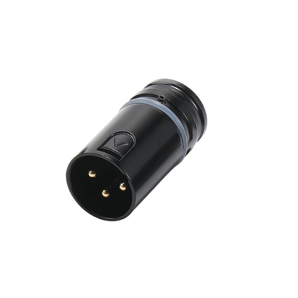 BHUPWZE Low Profile 3 Pin XLR Connector 90 Angle 360 Rotateable Plug for Microphone Audio Mixer Headphone Amplifier(AC3M-SR-9 White Ring)