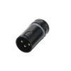 BHUPWZE Low Profile 3 Pin XLR Connector 90 Angle 360 Rotateable Plug for Microphone Audio Mixer Headphone Amplifier(AC3M-SR-9 White Ring) view 1