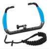 Underwater Camera Housing Tray with 2 Cold Shoe Mounts, Handheld Grip Stabilizer for Action Cameras, 1/4in 3/8in Screw Hole, Diving Rig for Video Lights view 2