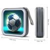 FekiLoot Cool Soccer Ball CD Case Hard Plastic DVD Disc Cases Storage Binder Portable Zipper CD Case Holder Large Storage Disc Wallet Bag for Car Home Travel(40 Capacity) view 2