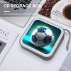 FekiLoot Cool Soccer Ball CD Case Hard Plastic DVD Disc Cases Storage Binder Portable Zipper CD Case Holder Large Storage Disc Wallet Bag for Car Home Travel(40 Capacity) view 4