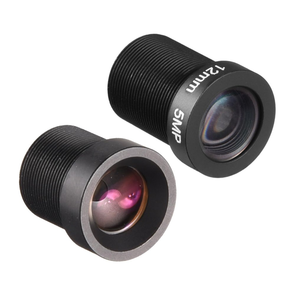 MECCANIXITY CCTV Camera Lens Wide Angle 12mm 5MP F2.0 & 8mm 720P F2.0 for CCD Camera, 1 Set