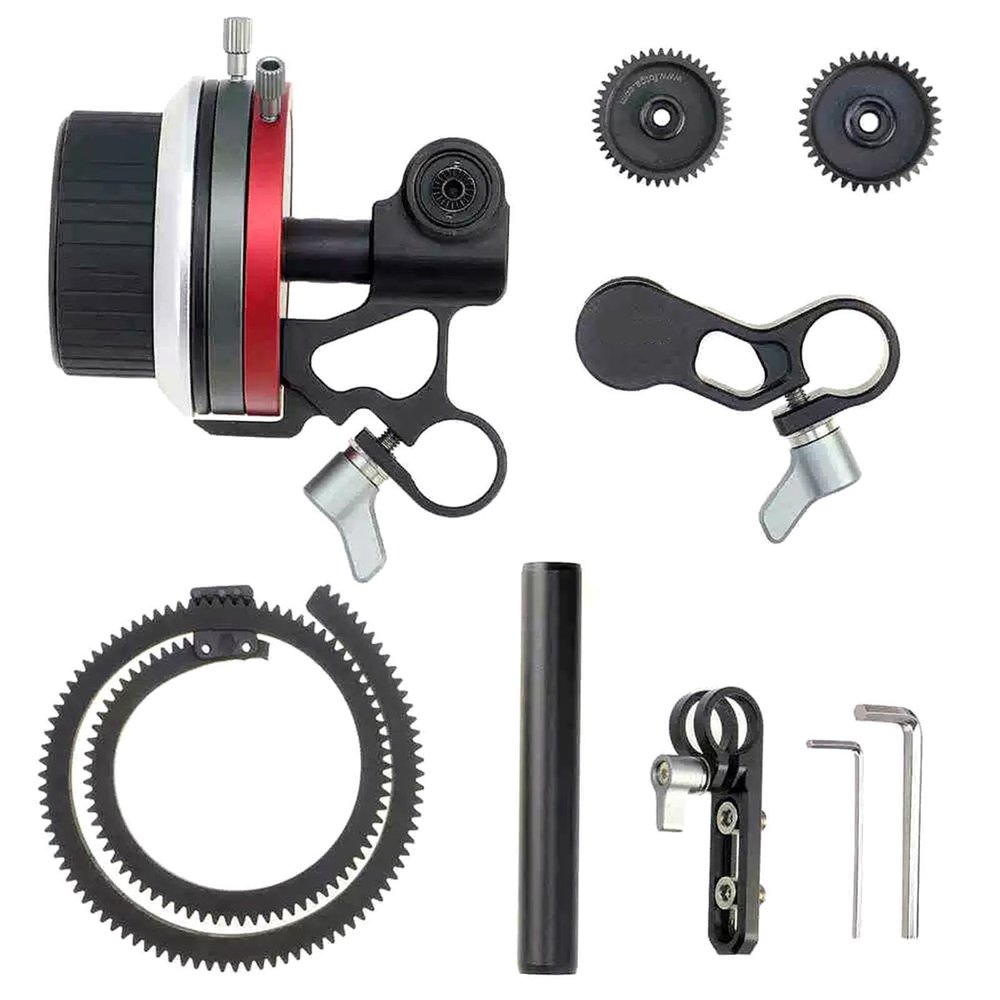 Hosioe DSLR Camera Follow Focus with Adjustable Dampening, Lightweight Lens Control for Video Aluminum Alloy Black