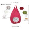 Tusrai 2pcs Cover of Bean Bag Phone Holder (No Filler) Ultra Soft Micro Suede Anti Slip Cell Phone Pillow Holder Hot Pink view 3