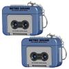 CAKEEYUM 2Pcs Mini Tape Recorder Keychain, Plastic Recordable Retro Mini Cassette Tape Recorder Keychain for Backpacks, Handbags Microcassette Player, Portable view 4