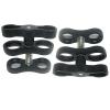byepica 360 Degree Adjustable Light Arm Mount Diving Ball Head Clamp, 2 Pcs Aluminum Alloy Butterfly Clip, Black for Underwater Photography view 1