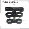 byepica 360 Degree Adjustable Light Arm Mount Diving Ball Head Clamp, 2 Pcs Aluminum Alloy Butterfly Clip, Black for Underwater Photography view 4
