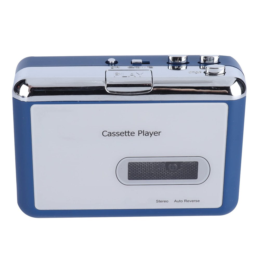 Solinder Cassette Player, Auto Reverse Tape Player with Output, Compact Cassette to Headphone Speaker for Music Transfer and Playback, 5 Function Buttons and Volume Adjustment Knob,