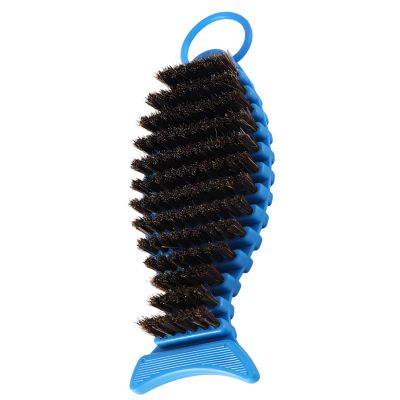 byepica 7.5 X 2.6 in, Fish-Shaped Bendable Cleaning Brush, Boar, Nylon, Steel Wire