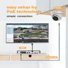 PANOOB 5MP PoE IP Bullet Camera with Mic, 4X 5-Megapixels Wired Security PoE Camera, AI Human Detection, 100ft IR Night Vision, Bundle with 1X 5MP 8 Channel Security Camera System view 2