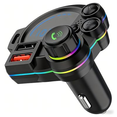 USB-C Bluetooth 5.4 Car Adapter Wireless Music & Hands-Free Calls for Non-Bluetooth Cars, Easy FM Transmission, Plug & Play