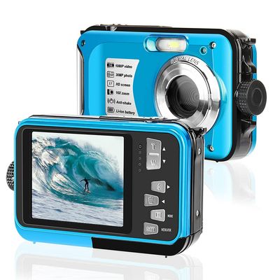 56MP 4K Underwater Autofocus 1250mAh 32GB Card, 11FT Waterproof Cameras, Floatable Digital Camera Underwater Camera for SnorkelingIPS HD Screen & 16X Digital Zoom, Diving, Rafting