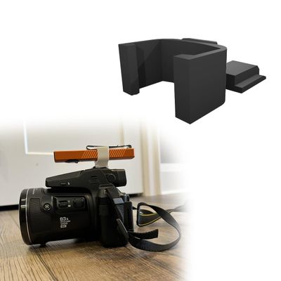 Dedicated Camera Mount for Olight Arkfeld Pro Flashlight - Compatible Bracket for Nikon P950, Cold Shoe & Hot Shoe Adapter-2Pcs (Orange)