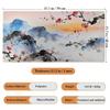 Large Desk Mat & Mouse Pad - Non-Slip Rubber Base Easy Clean Surface (31.1x15.7) Stitched Edges for Office Gaming Computer - Plum Blossom Snowy Mountain Village Desk Mat, Desk Protector view 2