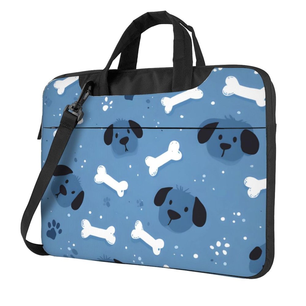 (Cute dog design) Slim Laptop Bag with Strap 15.6 inch Portable Laptop Sleeve Tote Case for Travel Business Men Women
