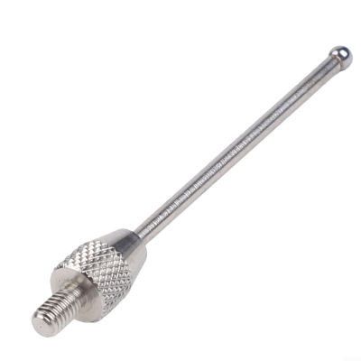 Stainless Steel Indicator Probe for Dial Gauge, 2mm Carbuncle Steel Head with M2. Thread, Lever Type Dial Indicator Accessory, Red or Silver Ball Tip 10mm to 50mm(Silver Ball 30mm)
