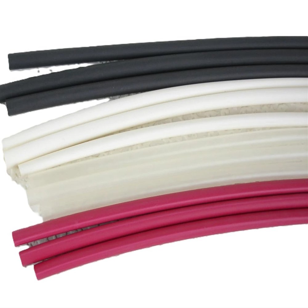 100 Pcs Heat Shrink Tubing 3:1 Ratio Polyolefin Precut Pieces 3/8" Diameter Thin Wall Flexible Cable Sleeve For Electrical Insulation And Industrial Wire Management - White, Length 1.5"