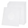MECCANIXITY 10"x10" Vinyl Record Inner Paper Sleeves, 20 Pcs 110GSM Anti Static Kraft Paper Vinyl Record Jackets Center Hole with Poly Lined for LP Albums Storage Protection Covers (White) view 1