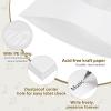 MECCANIXITY 10"x10" Vinyl Record Inner Paper Sleeves, 20 Pcs 110GSM Anti Static Kraft Paper Vinyl Record Jackets Center Hole with Poly Lined for LP Albums Storage Protection Covers (White) view 3